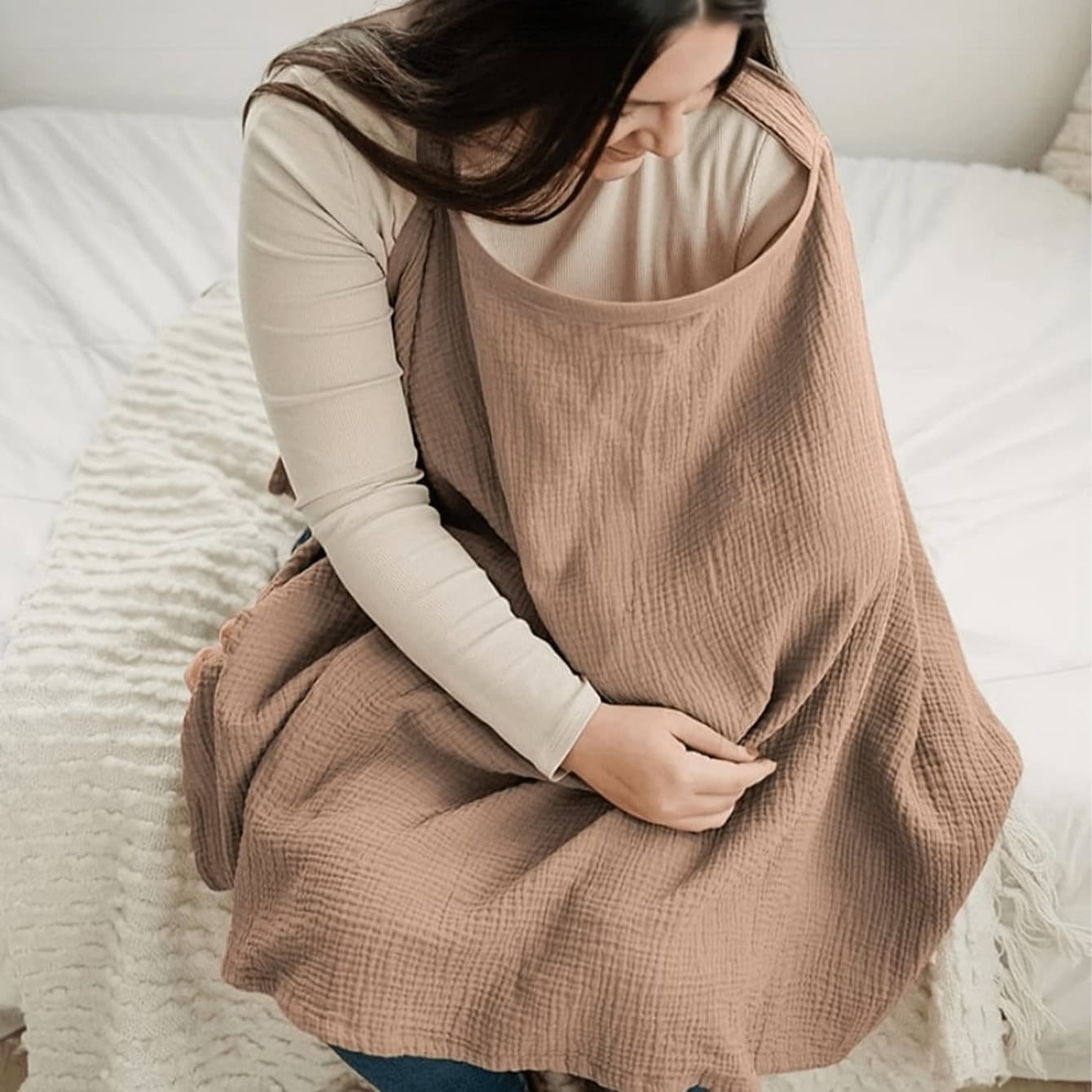 Breastfeeding Cover-Up Gauze Towel, Nursing Cover-Up, Anti-Exposure Cover-Up, Nursing Shawl, Breastfeeding Towel, Multi-Functional
