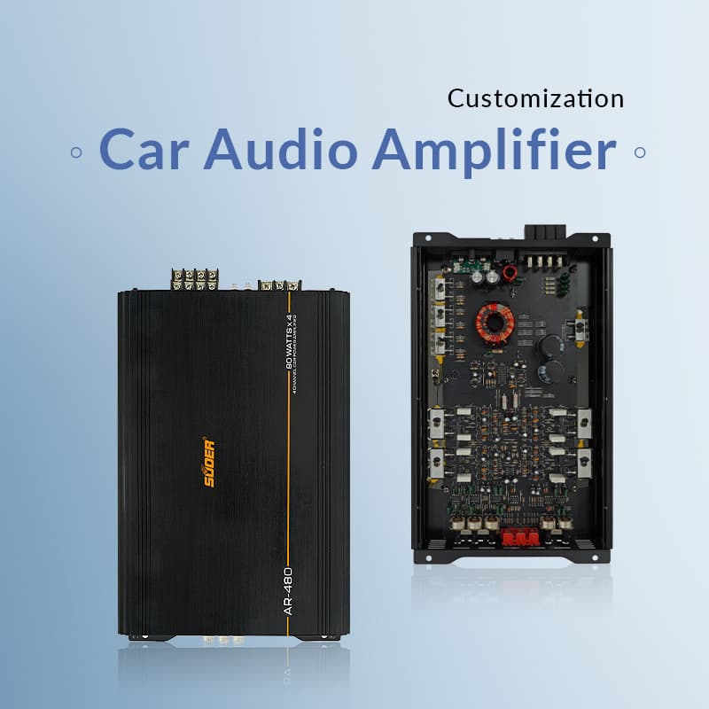 Sol 80W Class AB 4-Channel Car Amplifier Car Audio Upgrade Power Amplifier