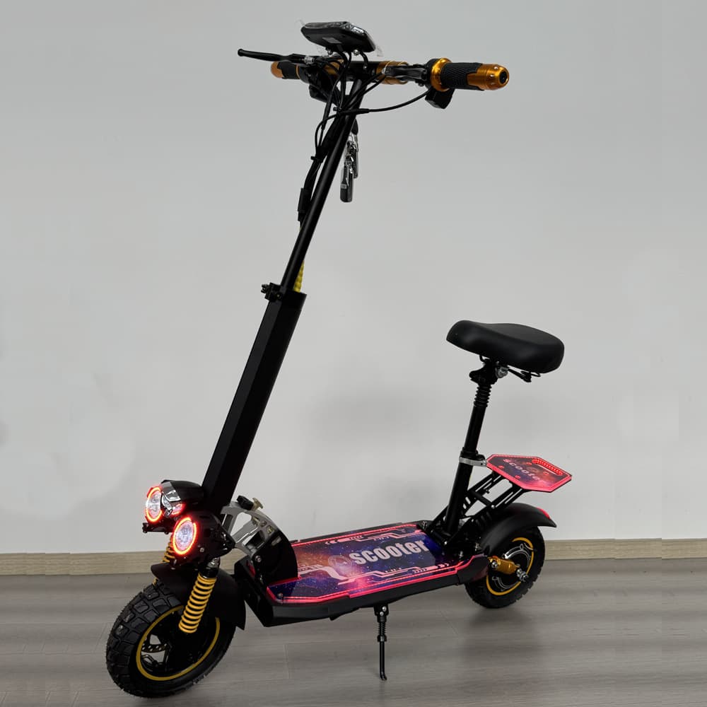 10-inch Acrylic Light-Up Foldable Electric Scooter for Adults