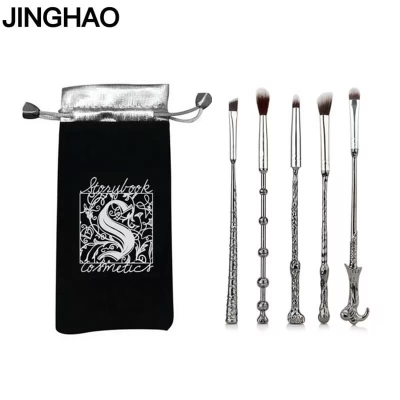 Harry Potter 5-Piece Makeup Brush Set with Glue Handle, Harry Potter Eye Brushes, Multi-Functional Makeup Brush Set, Beauty Tools