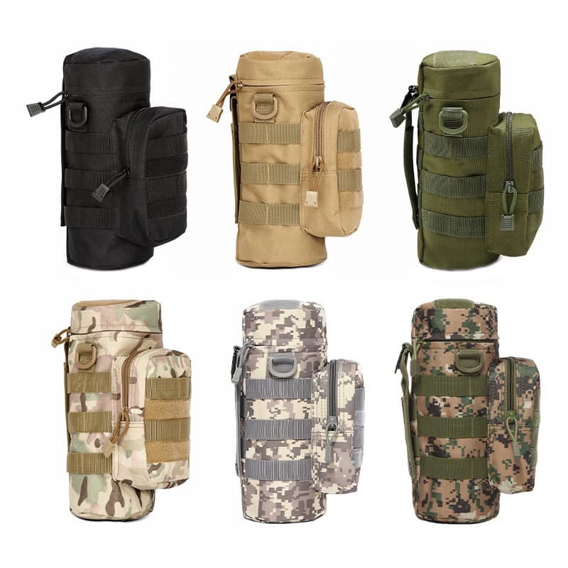 Cross-border Outdoor Cycling Hiking Tactical Water Bottle Pouch Attachment Bag MOLLE System Waist Hanging Bag Cup Holder No Shoulder Strap