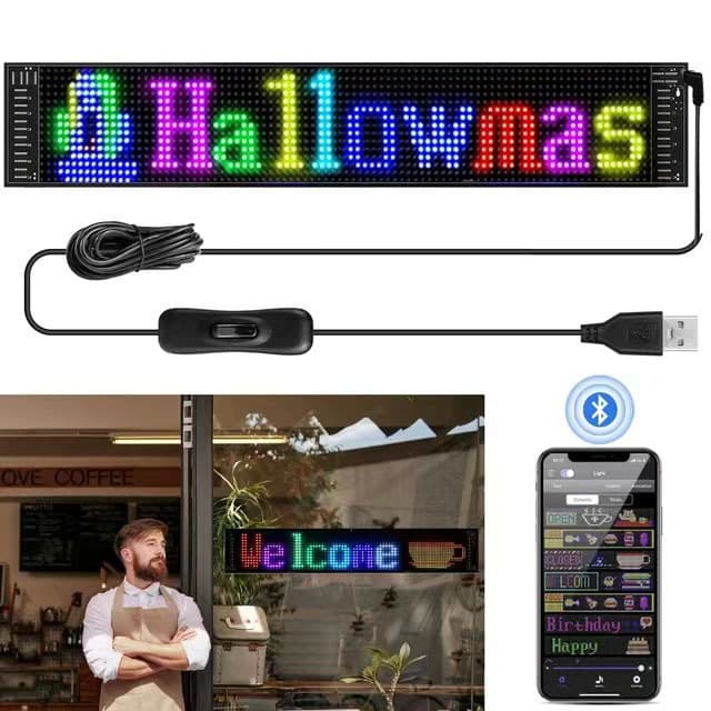 Best-selling flexible LED car display screen with wireless APP control, flexible LED screen for car rear window