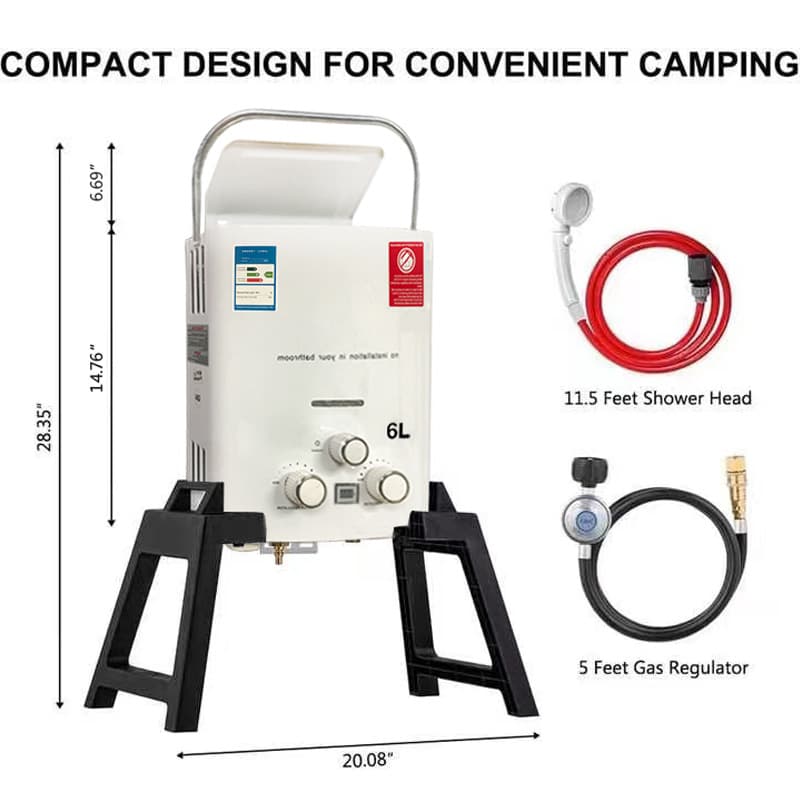 2025 New RV Outdoor Water Heater Portable Gas Water Heater for Camping Factory Direct