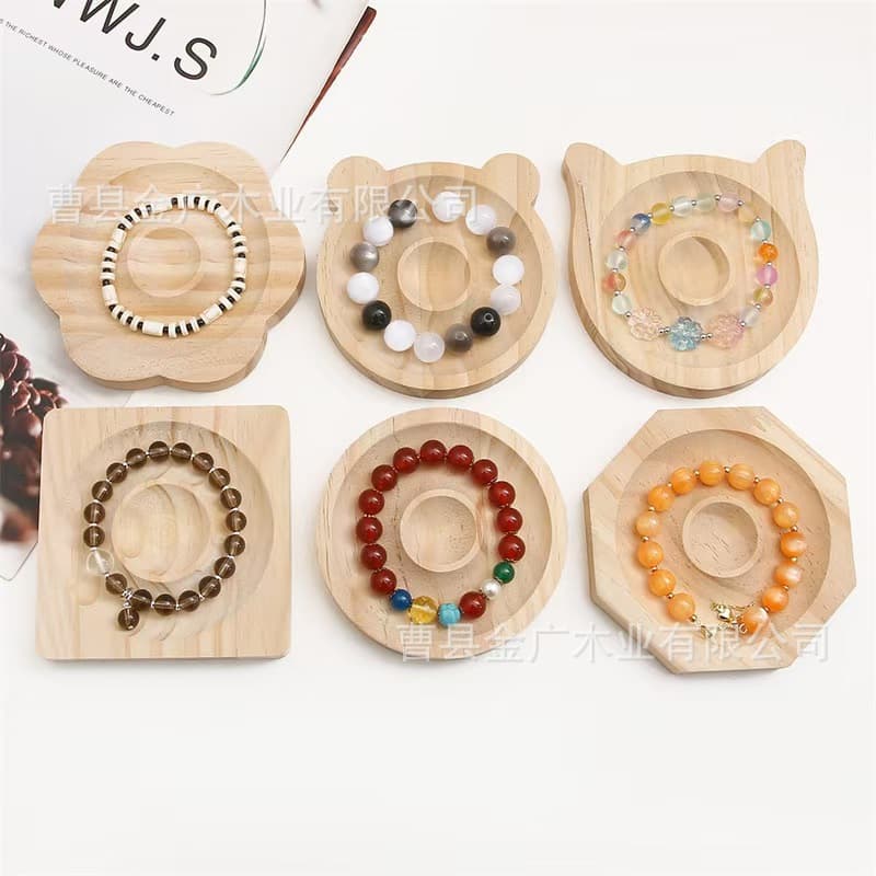 Wooden Bead Tray Jewelry Store Bracelet Bead Board DIY Display Storage Bead Tray Solid Wood Bracelet Tray