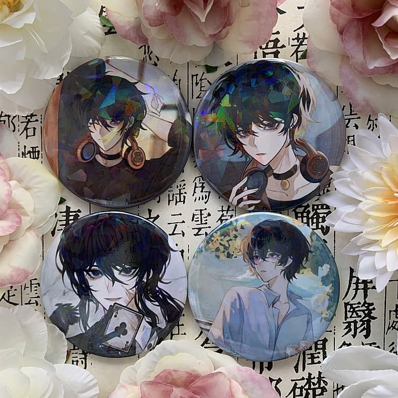I deified the handsome monkey Mu Sicheng in the thriller game Baji badge flash card postcard Bajituo