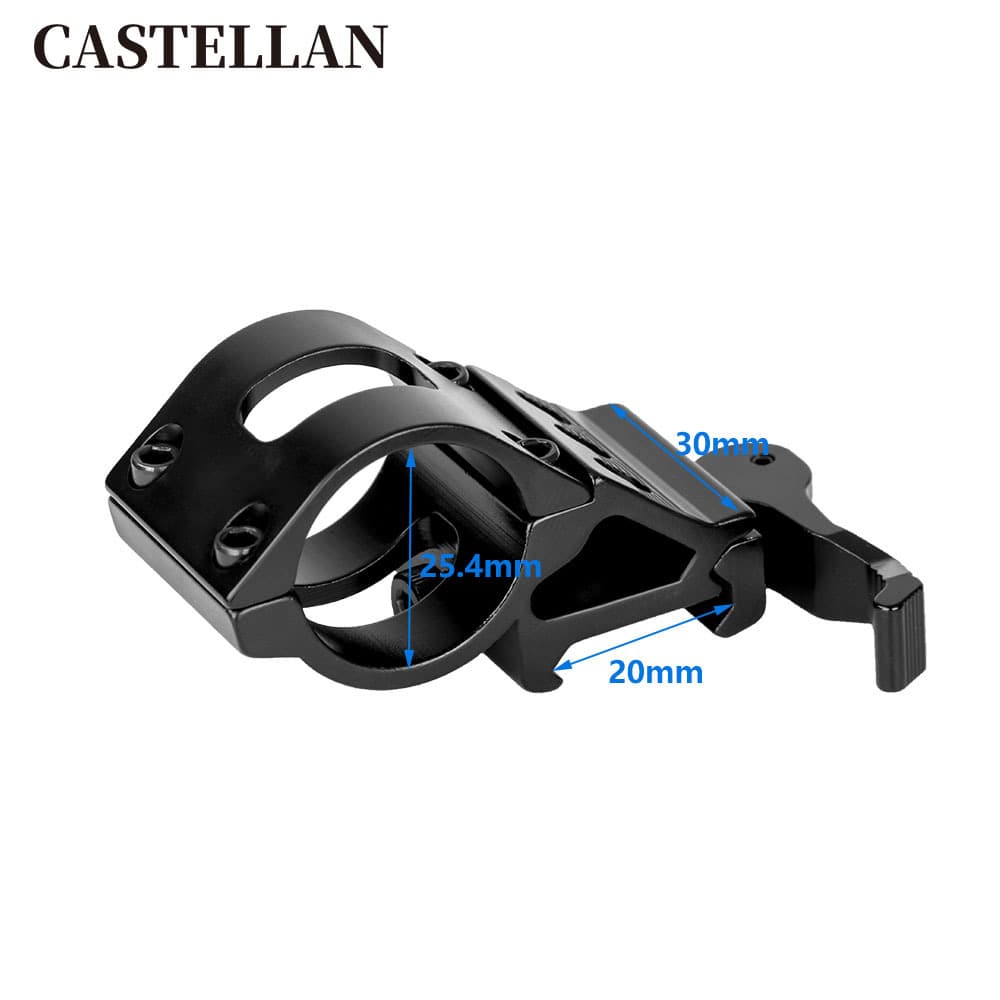 25.4 quick release crooked neck tube clamp 25.4mm crooked neck tube clamp flashlight sight tube clamp quick release