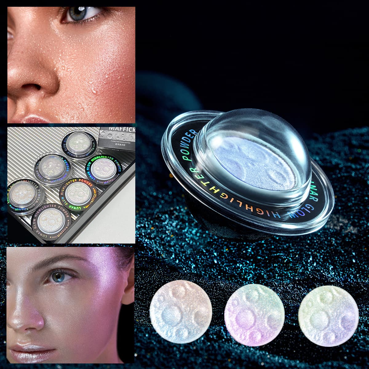 [Cross-border Exclusive] MFFFICK Planet Highlighter Powder Full Body Brightening Shimmer Natural 3D European & American Style Wholesale