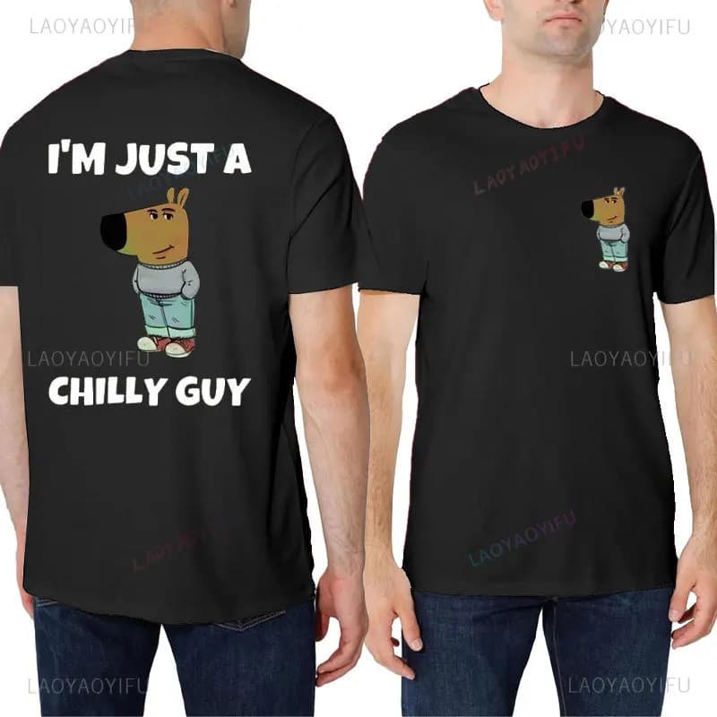 [Cross-border EU Size] I'm Just A Chill Guy T-shirt Funny Meme Coin
