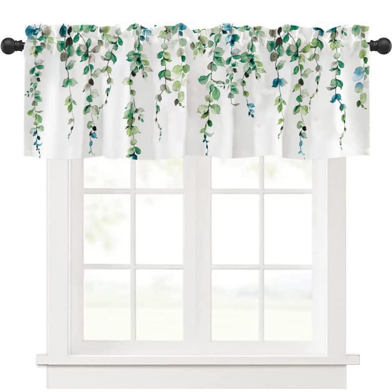 Cross-border direct supply of digital printing curtains, windows, valances, curtain heads, dining room, kitchen, living room, bathroom without punching