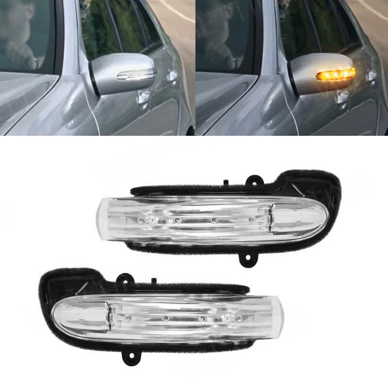 Compatible with Mercedes-Benz W203 C-Class 04-07 Side Mirror Turn Signal Light Rearview Mirror LED Signal Light