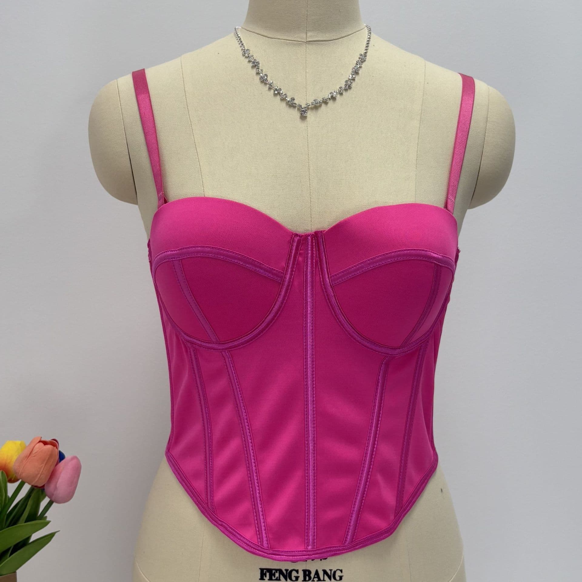 European and American cross-border high-end backless strapless top, shaping fishbone bra, camisole, women's outerwear, European and American style