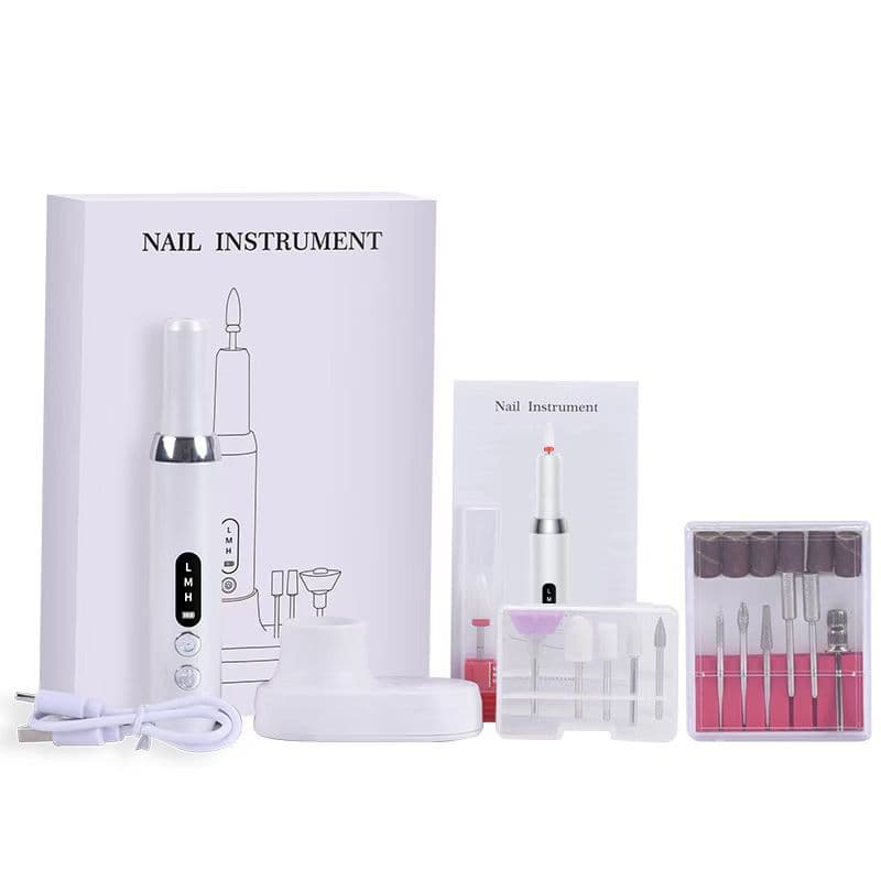 Cross-border New Nail Grinder Portable Electric Nail Polisher Nail Tool Set with Display and Charging Nail Machine