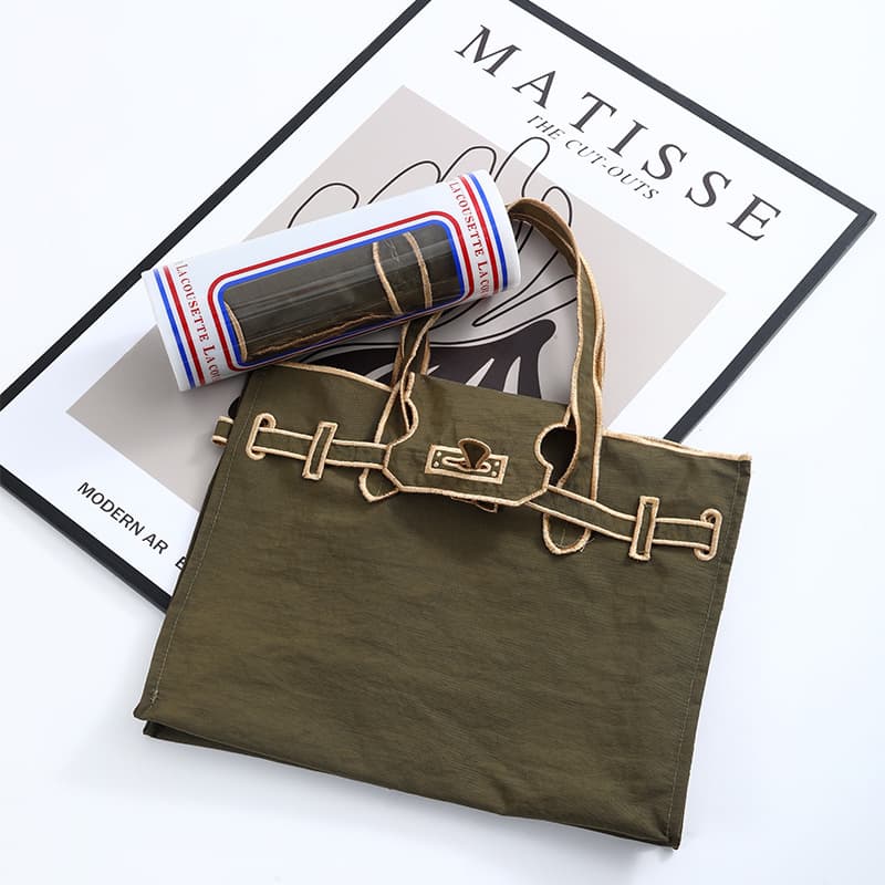 ballchain Women's Crossbody Shopping Bag Handbag Canvas Bag Embroidered Japanese lacousette Tote Bag