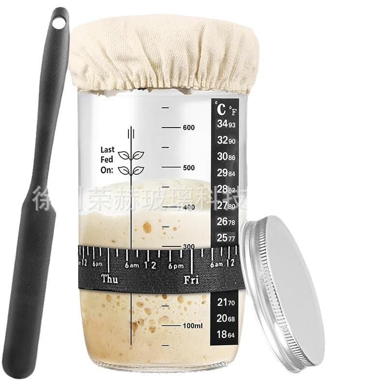 Amazon Cross-Border E-commerce Sourdough Starter Kit with Date Marking and Cloth Cover