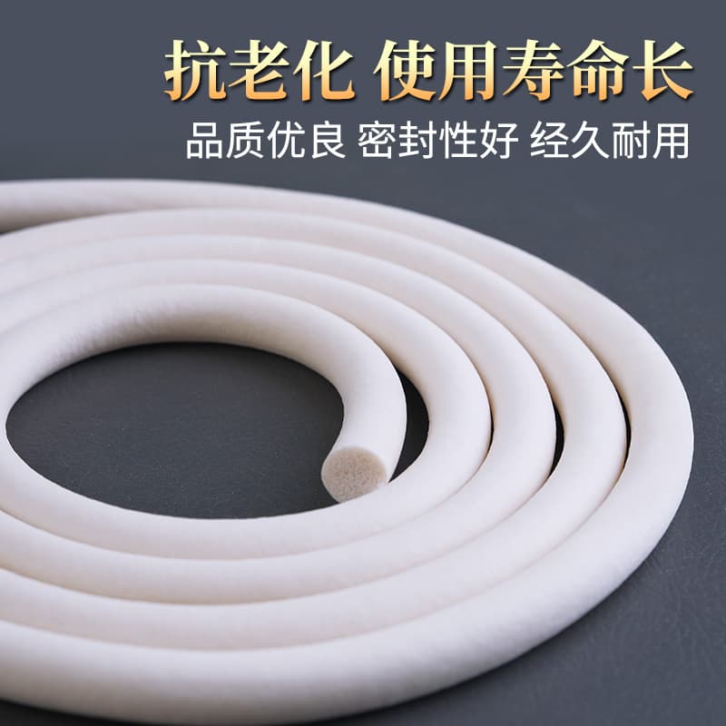 Silicone Foam Round Strip Soft Solid High Temperature Resistant Anti-Slip Anti-Freeze Silicone Strip Seal Silicone Rubber Sponge Strip