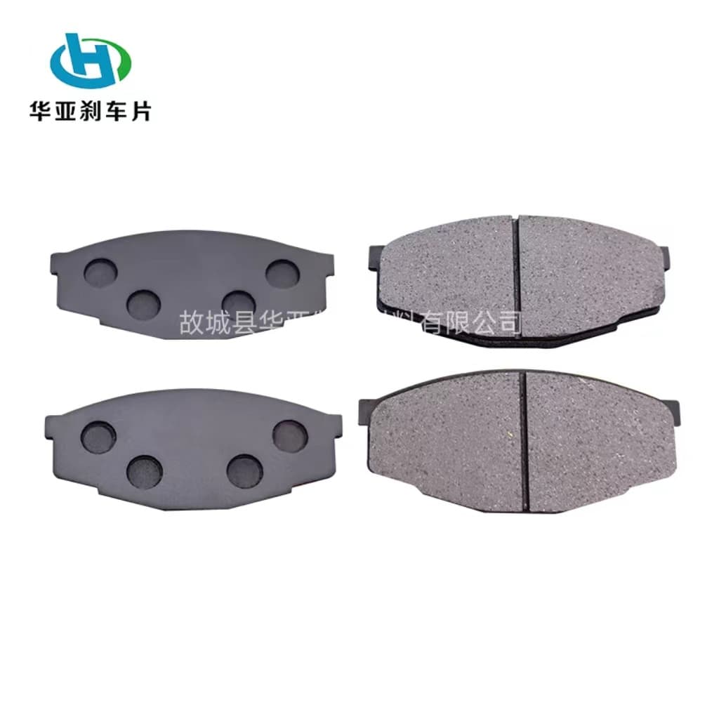 Customized car brake pads, friction pads for various car models, automotive parts brake friction linings, front and rear brakes.