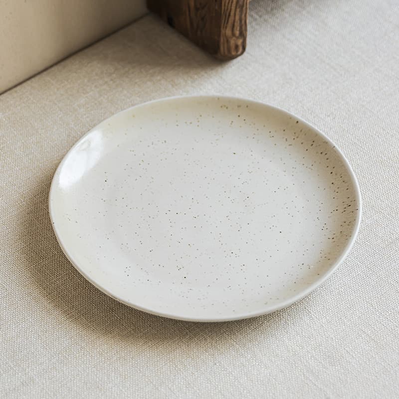 Simple sesame glaze 10-inch large plate matte ceramic plate wholesale round plate home plate pasta plate dinner plate