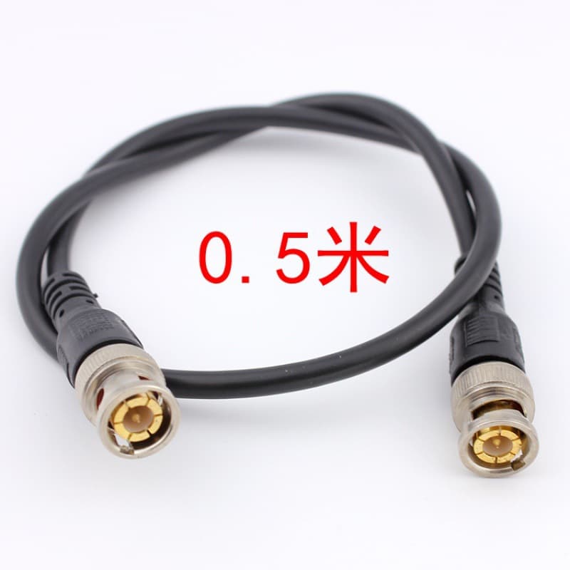 Surveillance video patch cord, 0.5m BNC patch cord, American standard surveillance cable, finished machine-pressed BNC.