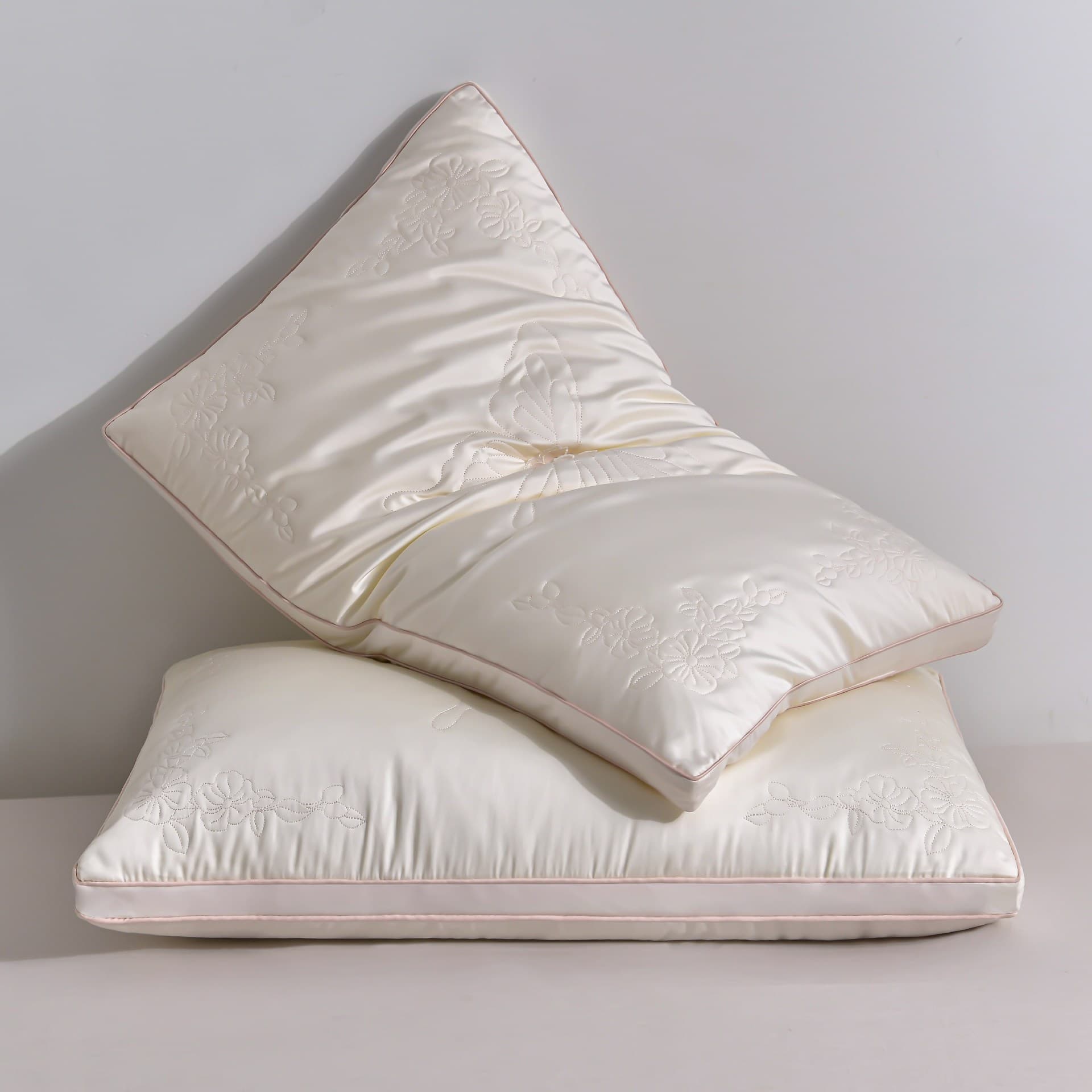 Class A Super Soft Silk Pillow Core, Cervical Support for Sleep, Home Use Pair for Student Dorm Single Pillow