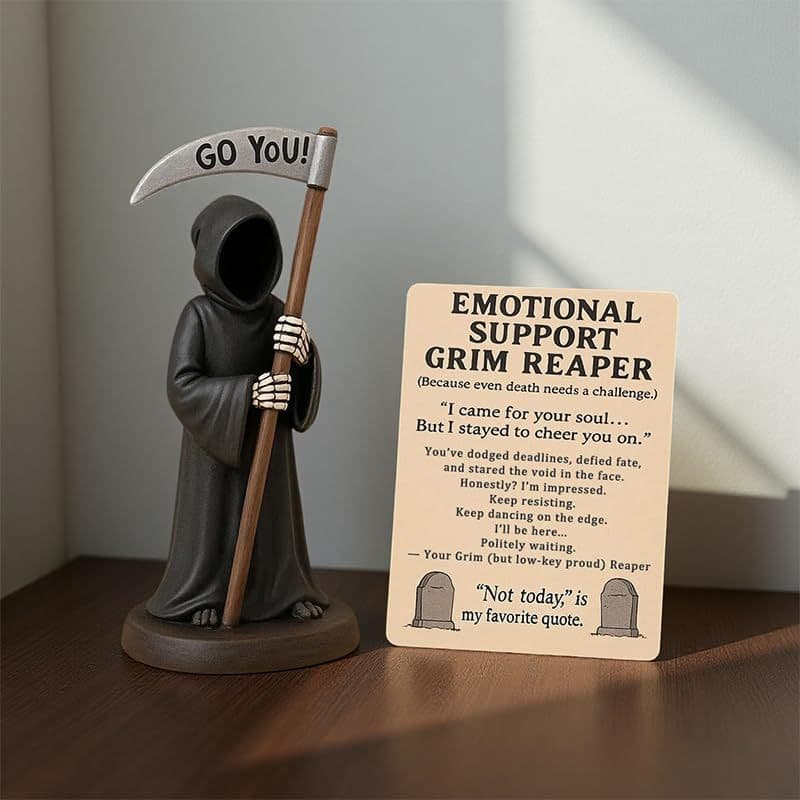 Emotional Support Grim Reaper Statue Resin Figurine Home Decor