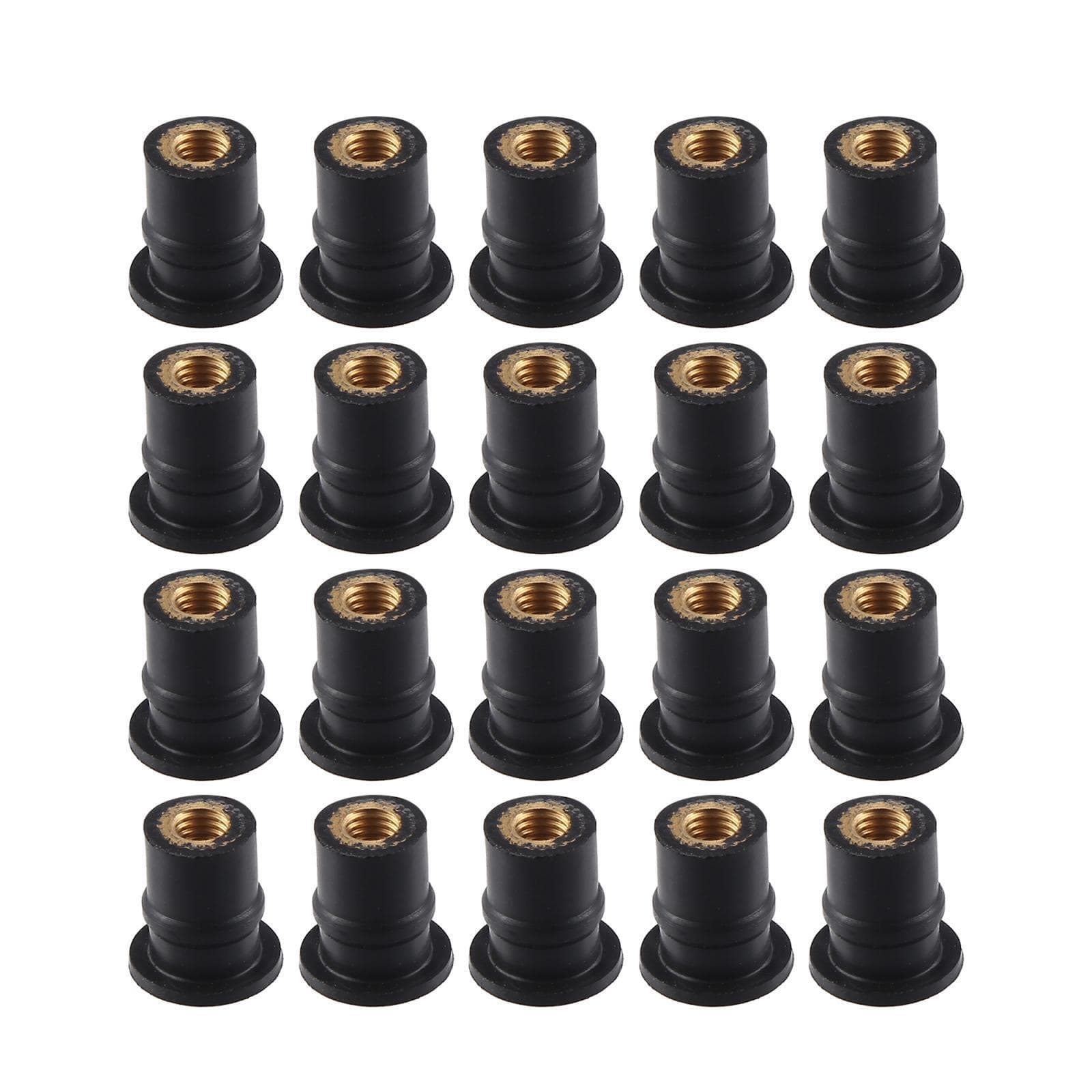 M5 motorcycle rubber expansion nut screw rubber rivet fastener modified windshield brass rubber nut