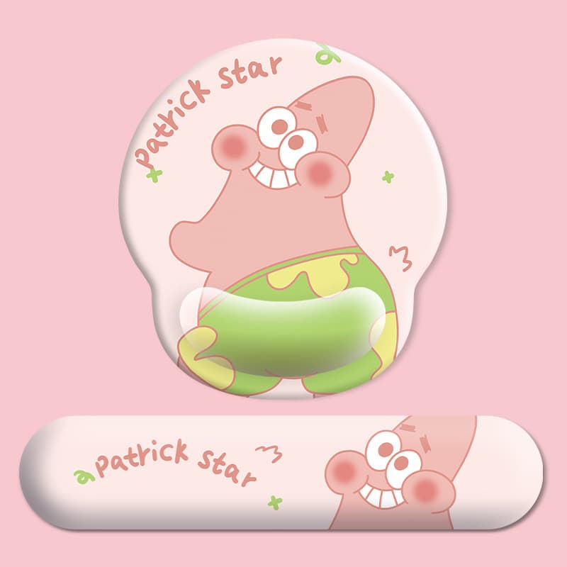 Cartoon silicone wrist support mouse pad keyboard support wrist pad anti-slip heat transfer wrist support mouse pad