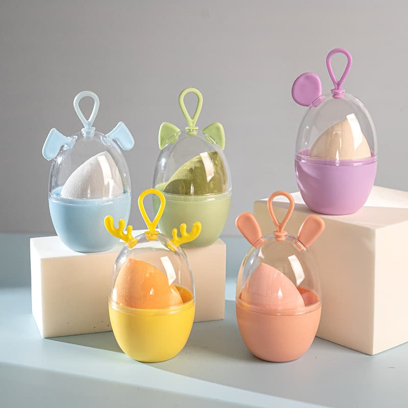 Beauty Bomb Portable Makeup Sponge, Ultra-Soft Dry & Wet Use Non-Latex, Teardrop, Slanted, Gourd Shape Puff