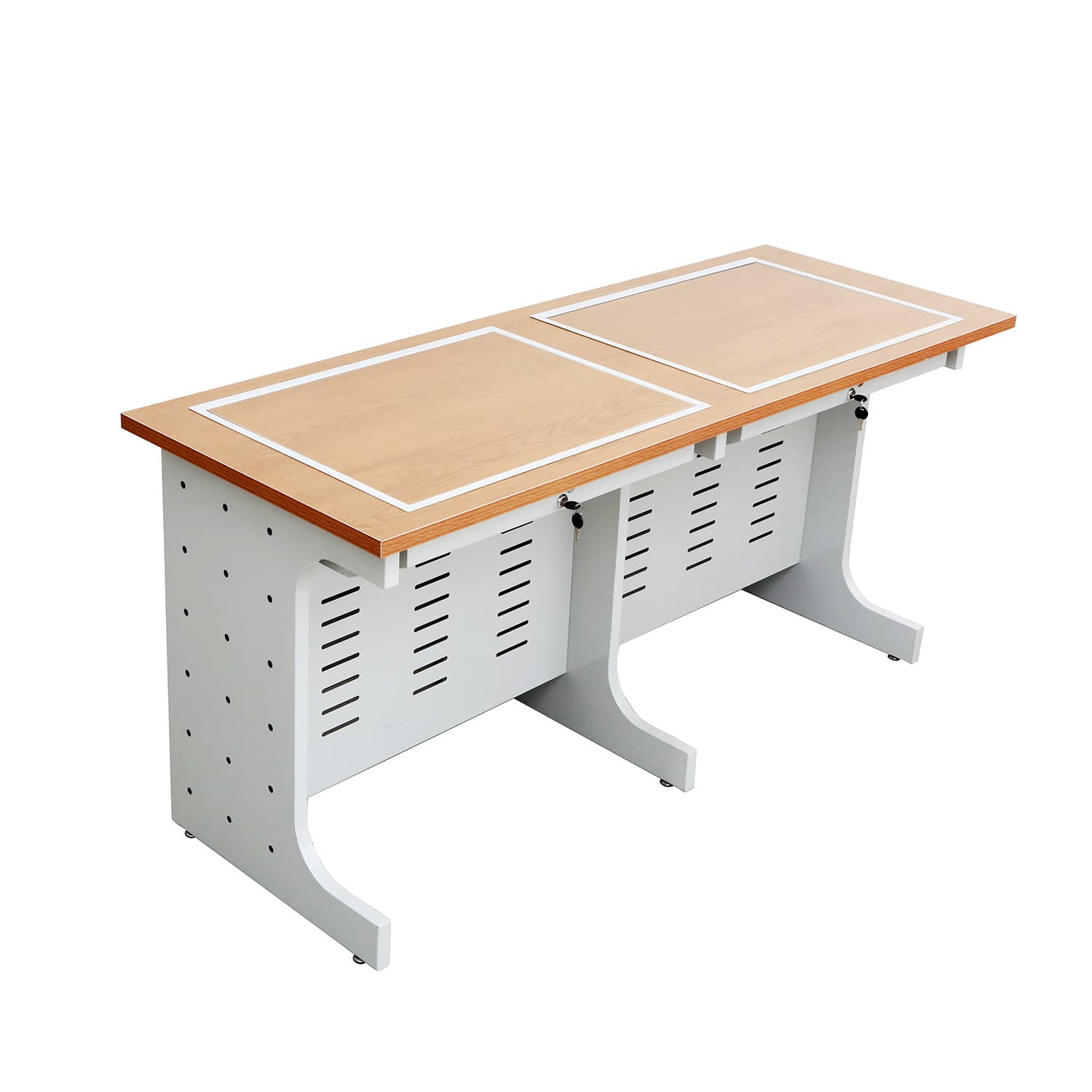 Flip Computer Desk for School Multimedia Classroom Training Room Computer Lab Monitoring Room Hidden Flip Desk