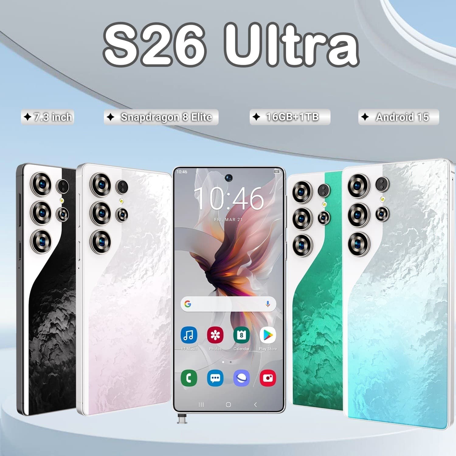 Cross-border 3+64GB Brand New Smartphone S26 Ultra HD Screen Octa-core Android 15 Factory Stock