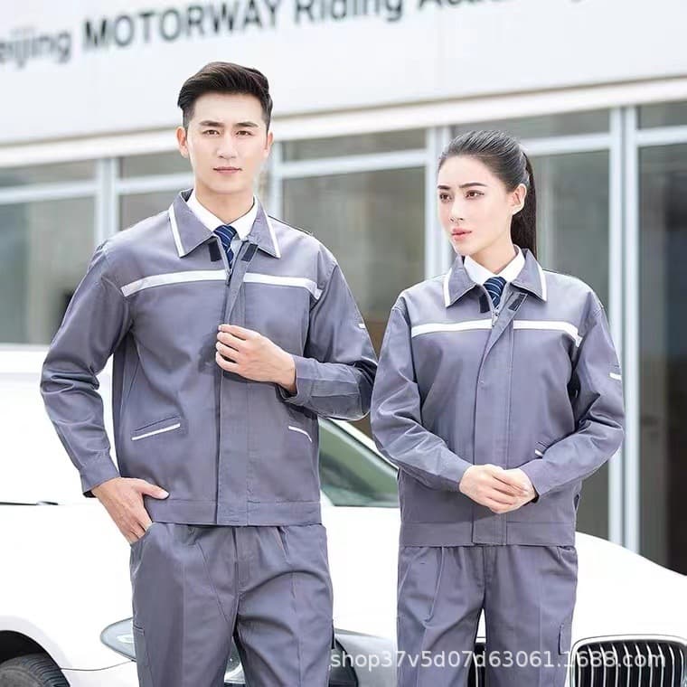 BMW Service Center Aftermarket Workwear Autumn/Winter Long-Sleeve Auto Repair Shop Maintenance Long-Sleeve T-Shirt Set with Pants