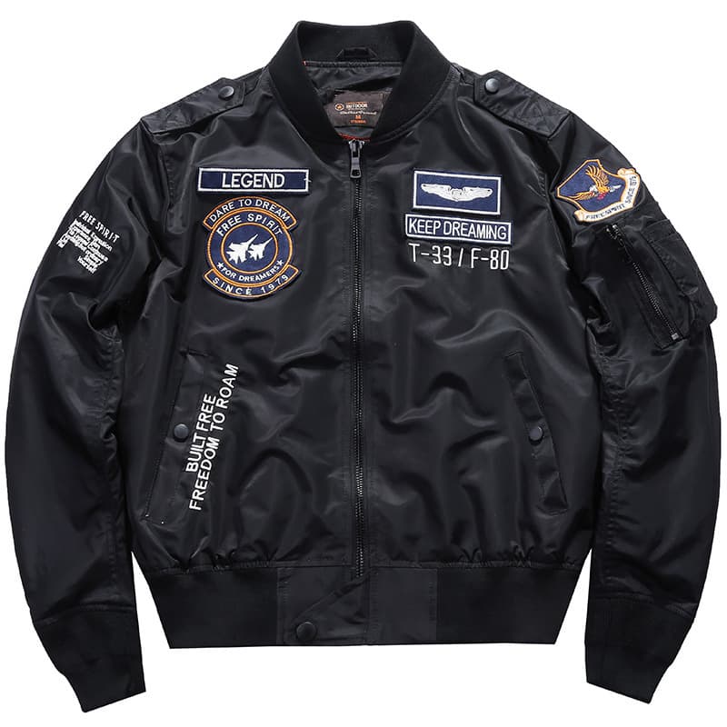 Cross-border foreign trade trendy brand flight jacket men's retro embroidered baseball uniform autumn and winter loose and versatile casual jacket