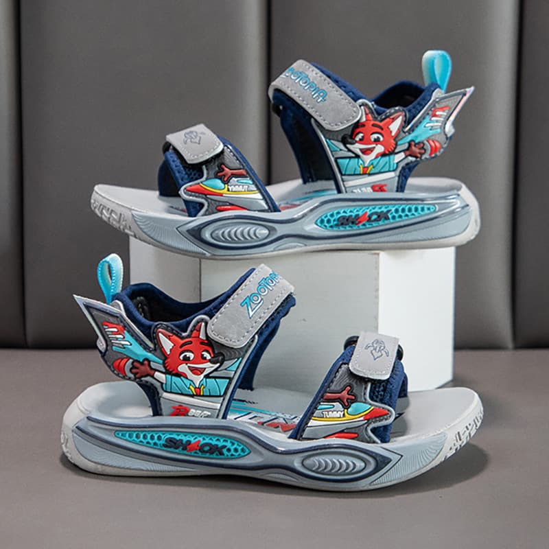 Children's Beach Shoes, Boys' Sandals, Summer New Cartoon Children's Shoes, Lightweight Soft-Soled Sports Sandals for Middle-Aged and Older Boys