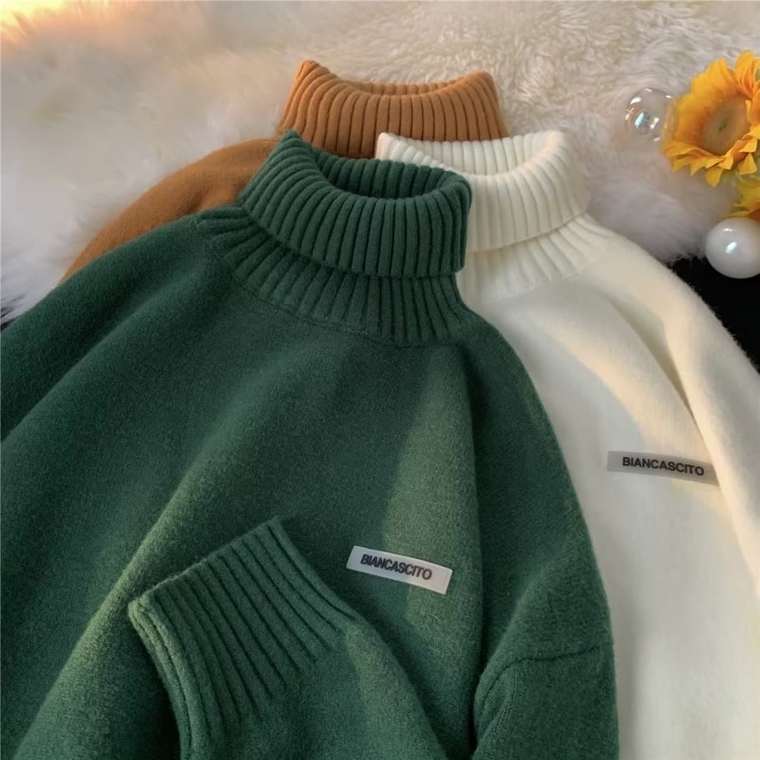 Autumn and winter thick sweater men's Korean style trendy wide knitted sweater winter ins Hong Kong style lazy sweater jacket