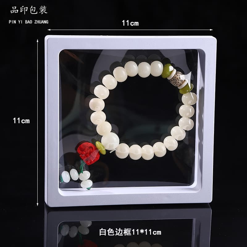 In Stock PE Film Floating Box for Jewelry Anti-Oxidation Wearable Nails Transparent Display Ring Packaging Box Wholesale