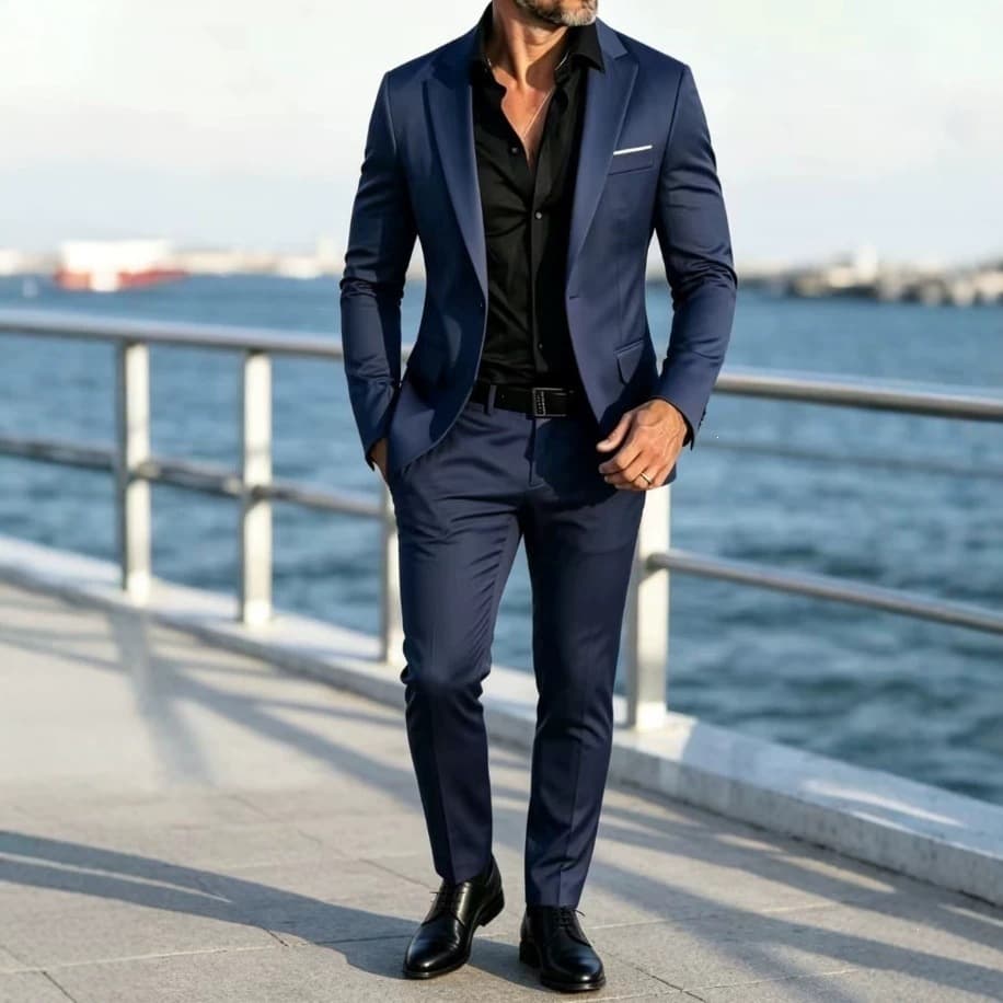 2026 Men's Business Suit Suit European and American Casual Suit and Pants Two-piece Set Men's Wedding Dinner Suit Jacket