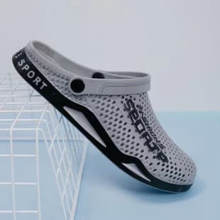 2022 New Clog Shoes Men Women Half-Cover Two-Way Slippers Breathable Student Couple Korean Style Anti-Slip Summer Cool Slippers