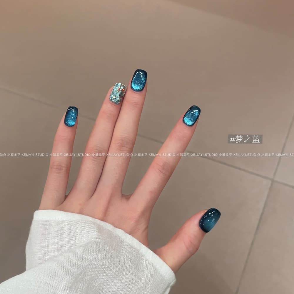 Xiaoying Manicure-Dream Kyanite Cat's Eye Fine Magnetic Powder Cat's Eye Gel 5g Canned Manicure Phototherapy Nail Polish Gel
