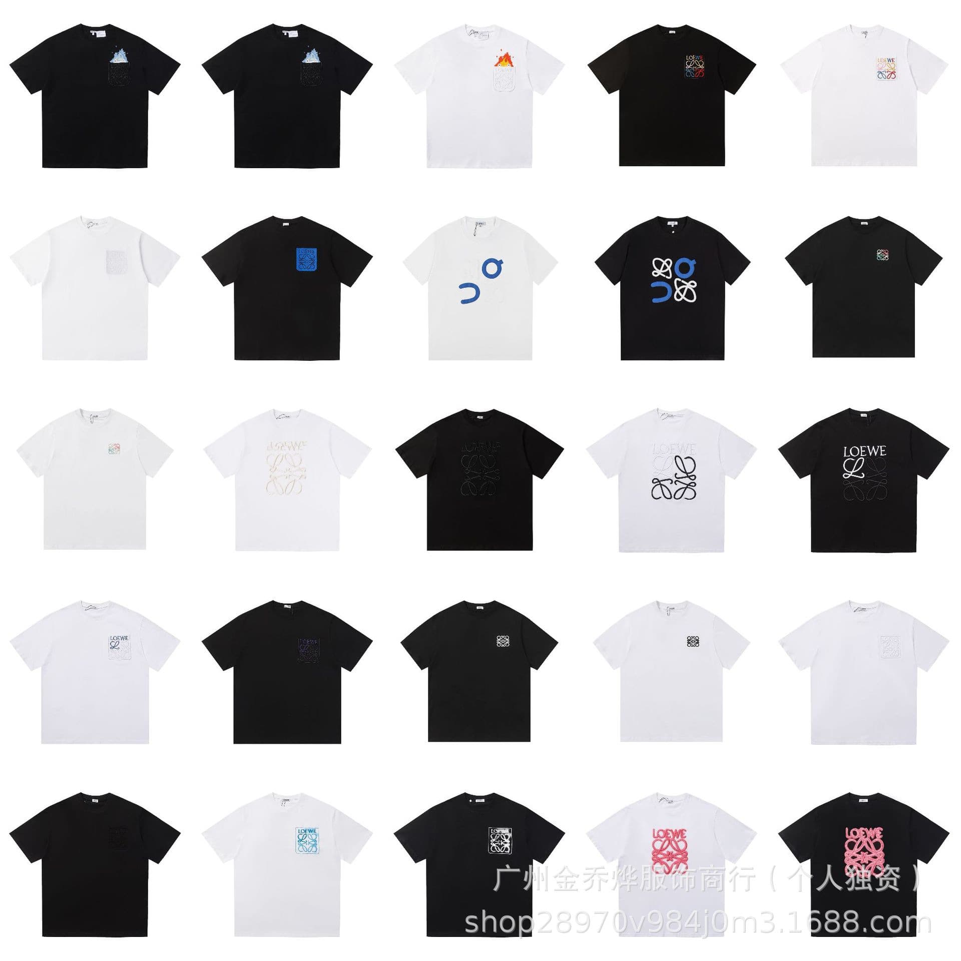 2026 Cross-border Luo Family High-Quality Printed Logo T-Shirt Unisex Casual Fashion Versatile Loose Fit Pure Cotton Short Sleeve