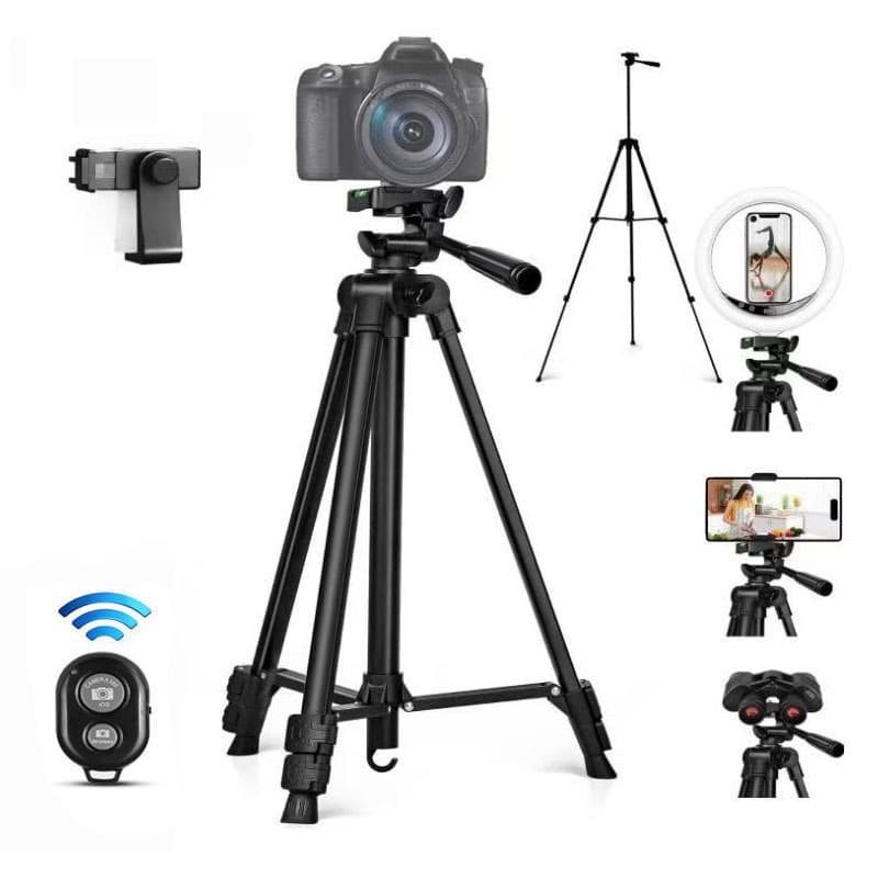 Cross-border Mirrorless Camera Tripod Portable Outdoor Photography Tripod Aluminum Alloy Phone Live Streaming Stand