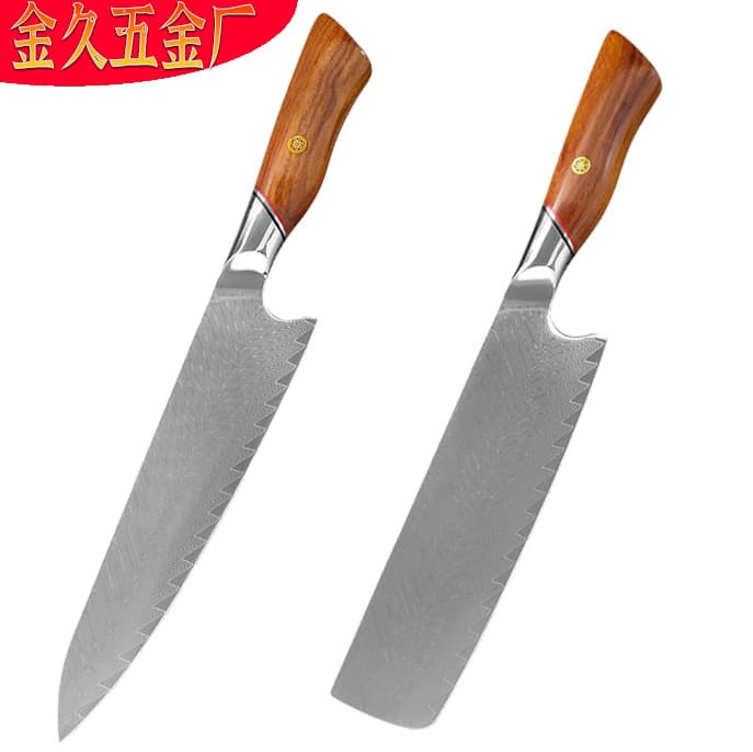 Cross-Border Best-Selling Chef Knife Japanese Kitchen Vegetable Knife Meat Slicing Knife Damascus Steel Multipurpose Knife Japanese Small Vegetable Knife