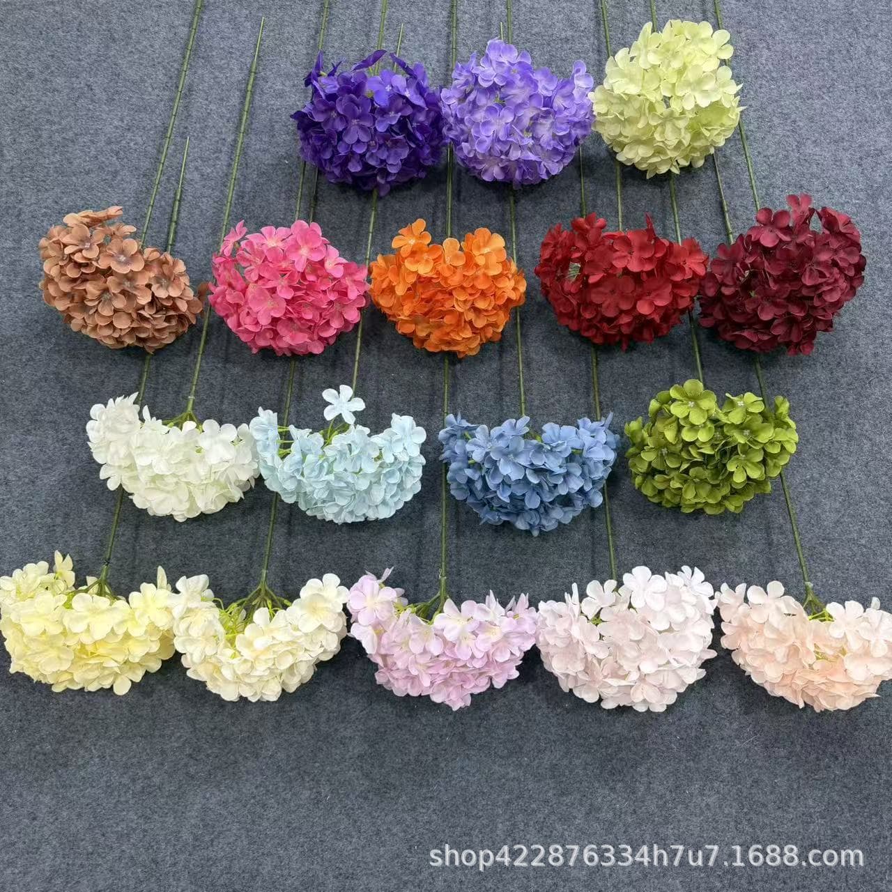 Artificial Flowers 90-Piece Single Stem Hydrangea Large Outdoor Landscape Wedding Ceremony Floral Material Silk Flowers Wholesale