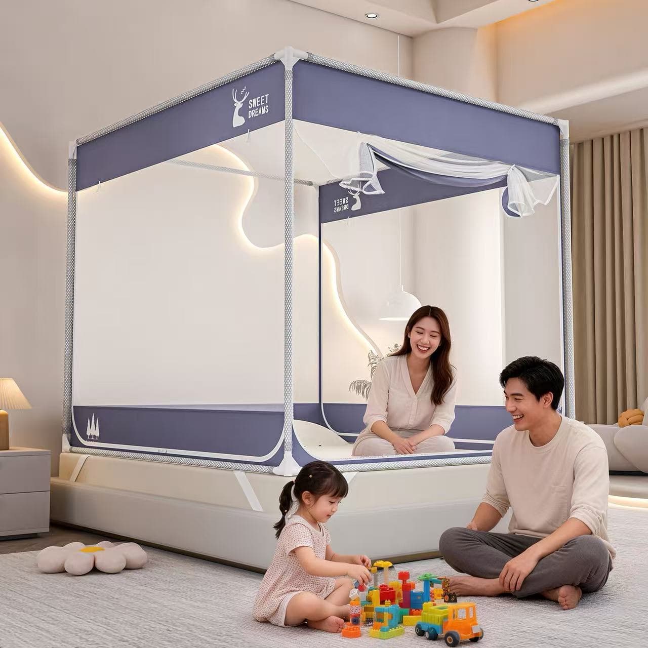 Class A Anti-Fall Premium Mosquito Net for Home, Baby, Dormitory, Students, Mongolian Style Mosquito Net, Full Low-Profile Mosquito Net Wholesale