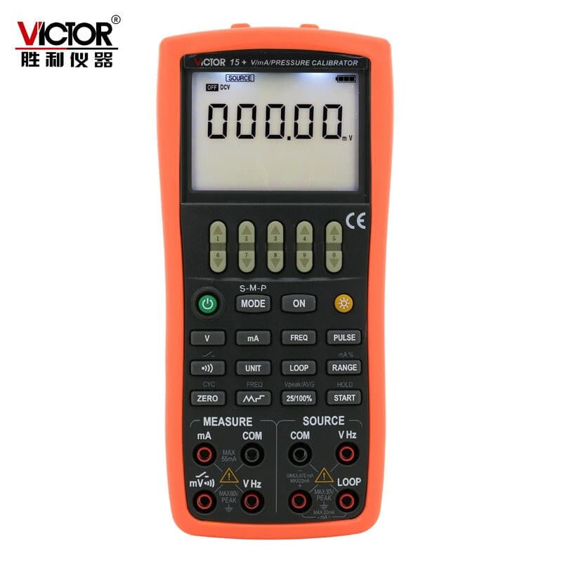 VICTOR VC15+ VmA Pressure Calibrator Loop-Powered Transmitter Debugging Multifunctional Calibrator