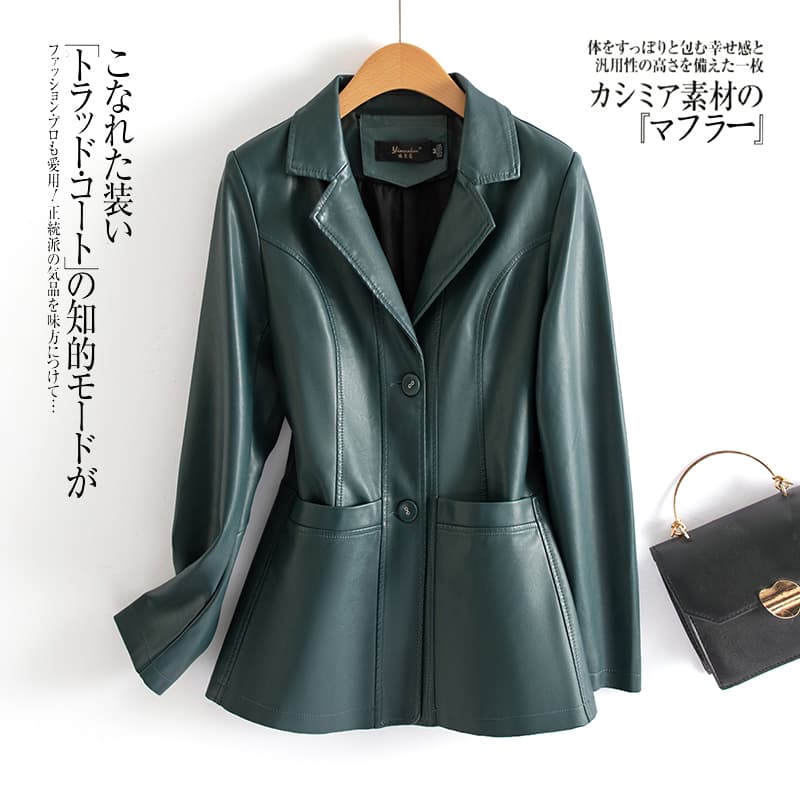 Genuine Leather Jacket Women Short 2025 Spring Autumn New Lambskin Top Slim Fit Leather Blazer