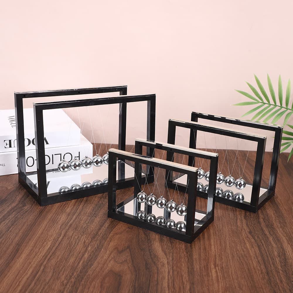 Creative Ornament Glass Mirror Newton's Swing Collision Ball Physics Law Impact Balance Ball Teacher's Day Student Gift