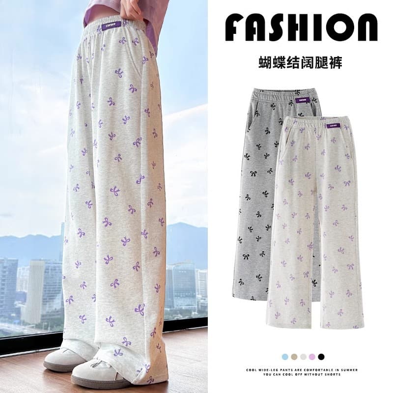 Girls' Wide-Leg Pants Spring 2025 New Style Straight Casual Trousers for Older Girls Spring and Autumn Long Pants