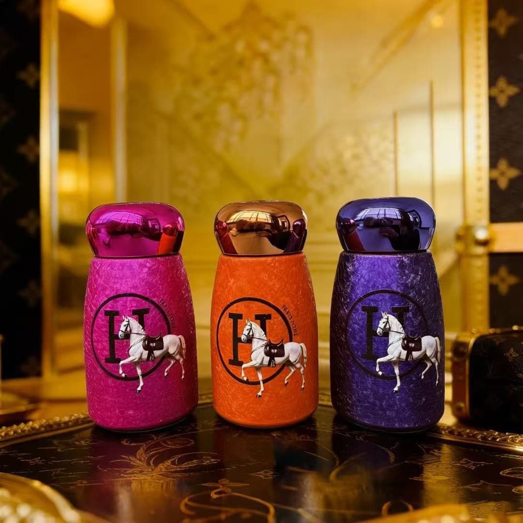 Trendy Smart Temperature Display Mini Mushroom Cup, 316 Stainless Steel, High-End Hermes Style Water Bottle, Portable for Students
