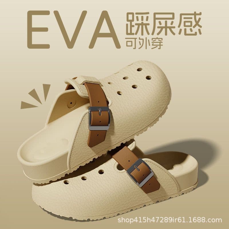 Birkenstock Shoes for Women, Thick-Soled Women's Sandals, 2026 Summer New Style, Outdoor Slip-On Half-Sandals, Beach Clogs