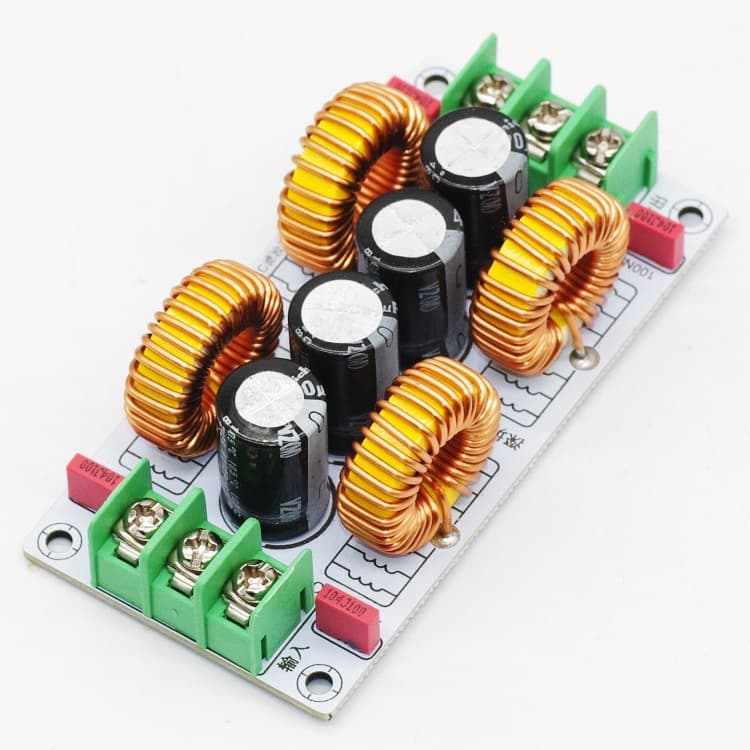 Amplifier Dual Positive Power Supply DC LC Low-Pass Filter Electromagnetic Interference Elimination Automotive Engine High-Frequency Noise