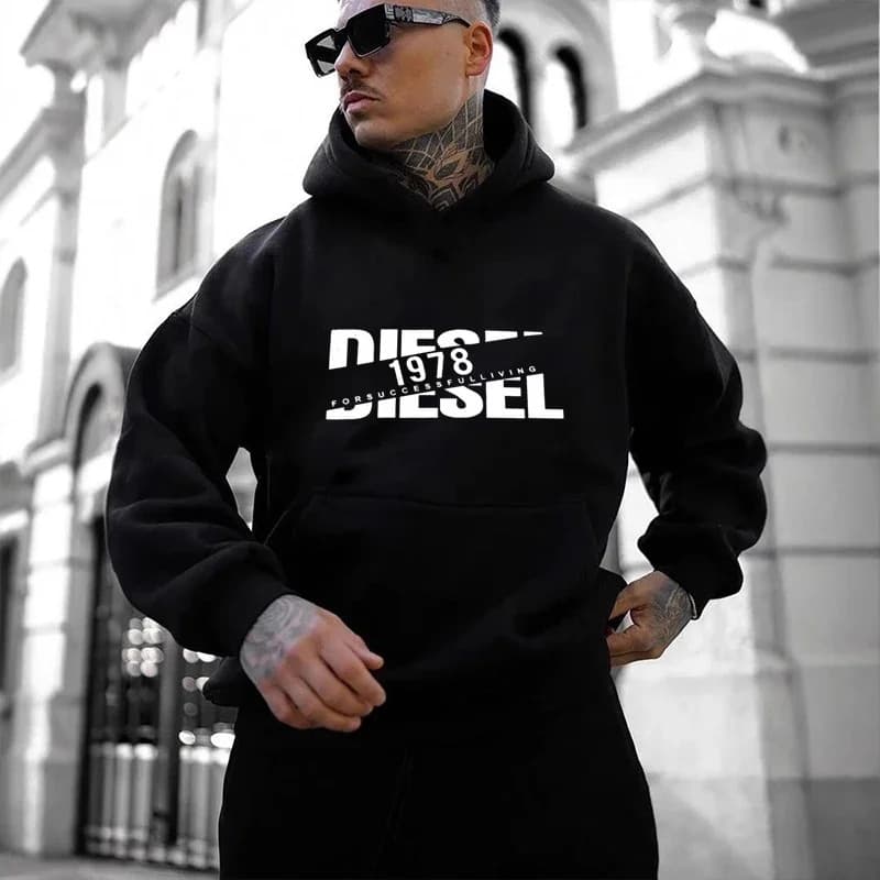 Dark Hoodie for Men and Women, Gothic Couple Style, Harajuku Oversized Letter Print Hooded Sweatshirt